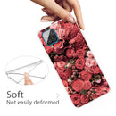 For Samsung Galaxy A12 Shockproof Painted Transparent TPU Protective Case(Many Red Roses)
