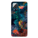 For Samsung Galaxy A12 Shockproof Painted Transparent TPU Protective Case(Watercolor Ink)