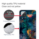 For Samsung Galaxy A12 Shockproof Painted Transparent TPU Protective Case(Watercolor Ink)