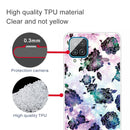 For Samsung Galaxy A12 Shockproof Painted Transparent TPU Protective Case(Starry Chrysanthemum)