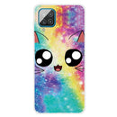 For Samsung Galaxy A12 Shockproof Painted Transparent TPU Protective Case(Starry Cute Cat)