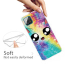 For Samsung Galaxy A12 Shockproof Painted Transparent TPU Protective Case(Starry Cute Cat)