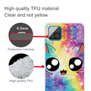 For Samsung Galaxy A12 Shockproof Painted Transparent TPU Protective Case(Starry Cute Cat)