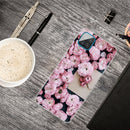For Samsung Galaxy A12 Shockproof Painted Transparent TPU Protective Case(Envelope Rose)