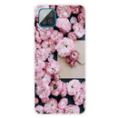 For Samsung Galaxy A12 Shockproof Painted Transparent TPU Protective Case(Envelope Rose)