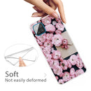 For Samsung Galaxy A12 Shockproof Painted Transparent TPU Protective Case(Envelope Rose)