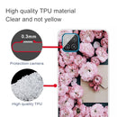 For Samsung Galaxy A12 Shockproof Painted Transparent TPU Protective Case(Envelope Rose)