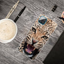 For Samsung Galaxy A12 Shockproof Painted Transparent TPU Protective Case(Jaguar)