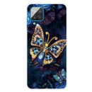 For Samsung Galaxy A12 Shockproof Painted Transparent TPU Protective Case(Jewel Butterfly)
