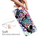 For Samsung Galaxy A12 Shockproof Painted Transparent TPU Protective Case(Starry Rose)
