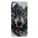 For Samsung Galaxy A12 Shockproof Painted Transparent TPU Protective Case(Mountain Wolf)