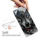 For Samsung Galaxy A12 Shockproof Painted Transparent TPU Protective Case(Mountain Wolf)