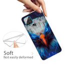For Samsung Galaxy A12 Shockproof Painted Transparent TPU Protective Case(Blu-ray Carving)