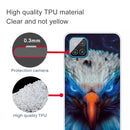 For Samsung Galaxy A12 Shockproof Painted Transparent TPU Protective Case(Blu-ray Carving)