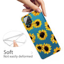 For Samsung Galaxy A12 Shockproof Painted Transparent TPU Protective Case(Yellow Chrysanthemum)