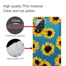 For Samsung Galaxy A12 Shockproof Painted Transparent TPU Protective Case(Yellow Chrysanthemum)