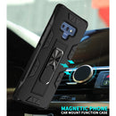 For Samsung Galaxy Note 9 Soldier Armor Shockproof TPU + PC Magnetic Protective Case with Holder(Black)