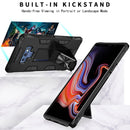 For Samsung Galaxy Note 9 Soldier Armor Shockproof TPU + PC Magnetic Protective Case with Holder(Black)
