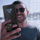 For Samsung Galaxy Note 9 Soldier Armor Shockproof TPU + PC Magnetic Protective Case with Holder(Black)