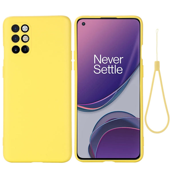 For OnePlus 8T / 8T+ 5G Pure Color Liquid Silicone Shockproof Full Coverage Case(Yellow)