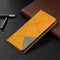 For Samsung Galaxy A12 Prismatic Invisible Magnetic Horizontal Flip Leather Case with Holder & Card Slots & Photo Frame(Yellow)