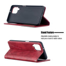 For Samsung Galaxy A12 Prismatic Invisible Magnetic Horizontal Flip Leather Case with Holder & Card Slots & Photo Frame(Red)