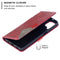 For Samsung Galaxy A12 Prismatic Invisible Magnetic Horizontal Flip Leather Case with Holder & Card Slots & Photo Frame(Red)