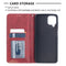 For Samsung Galaxy A12 Prismatic Invisible Magnetic Horizontal Flip Leather Case with Holder & Card Slots & Photo Frame(Red)