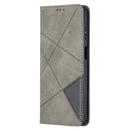 For Samsung Galaxy A12 Prismatic Invisible Magnetic Horizontal Flip Leather Case with Holder & Card Slots & Photo Frame(Grey)
