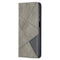 For Samsung Galaxy A12 Prismatic Invisible Magnetic Horizontal Flip Leather Case with Holder & Card Slots & Photo Frame(Grey)