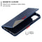 For Samsung Galaxy A12 Prismatic Invisible Magnetic Horizontal Flip Leather Case with Holder & Card Slots & Photo Frame(Blue)