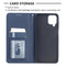 For Samsung Galaxy A12 Prismatic Invisible Magnetic Horizontal Flip Leather Case with Holder & Card Slots & Photo Frame(Blue)