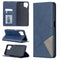 For Samsung Galaxy A12 Prismatic Invisible Magnetic Horizontal Flip Leather Case with Holder & Card Slots & Photo Frame(Blue)