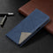 For Samsung Galaxy A12 Prismatic Invisible Magnetic Horizontal Flip Leather Case with Holder & Card Slots & Photo Frame(Blue)