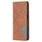 For Samsung Galaxy A12 Prismatic Invisible Magnetic Horizontal Flip Leather Case with Holder & Card Slots & Photo Frame(Brown)
