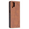 For Samsung Galaxy A12 Prismatic Invisible Magnetic Horizontal Flip Leather Case with Holder & Card Slots & Photo Frame(Brown)