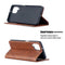 For Samsung Galaxy A12 Prismatic Invisible Magnetic Horizontal Flip Leather Case with Holder & Card Slots & Photo Frame(Brown)