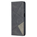 For Samsung Galaxy A12 Prismatic Invisible Magnetic Horizontal Flip Leather Case with Holder & Card Slots & Photo Frame(Black)