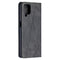 For Samsung Galaxy A12 Prismatic Invisible Magnetic Horizontal Flip Leather Case with Holder & Card Slots & Photo Frame(Black)