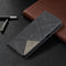 For Samsung Galaxy A12 Prismatic Invisible Magnetic Horizontal Flip Leather Case with Holder & Card Slots & Photo Frame(Black)