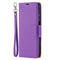 For Samsung Galaxy A12 Litchi Texture Pure Color Horizontal Flip PU Leather Case with Holder & Card Slots & Wallet & Lanyard(Purple)