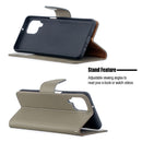 For Samsung Galaxy A12 Litchi Texture Pure Color Horizontal Flip PU Leather Case with Holder & Card Slots & Wallet & Lanyard(Grey)