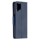 For Samsung Galaxy A12 Litchi Texture Pure Color Horizontal Flip PU Leather Case with Holder & Card Slots & Wallet & Lanyard(Dark Blue)
