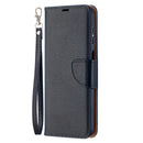 For Samsung Galaxy A12 Litchi Texture Pure Color Horizontal Flip PU Leather Case with Holder & Card Slots & Wallet & Lanyard(Black)