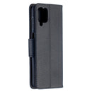 For Samsung Galaxy A12 Litchi Texture Pure Color Horizontal Flip PU Leather Case with Holder & Card Slots & Wallet & Lanyard(Black)