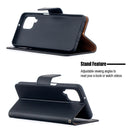 For Samsung Galaxy A12 Litchi Texture Pure Color Horizontal Flip PU Leather Case with Holder & Card Slots & Wallet & Lanyard(Black)