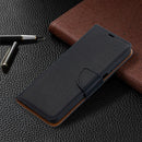 For Samsung Galaxy A12 Litchi Texture Pure Color Horizontal Flip PU Leather Case with Holder & Card Slots & Wallet & Lanyard(Black)