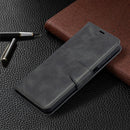 For Samsung Galaxy A12 Retro Lambskin Texture Pure Color Horizontal Flip PU Leather Case with Holder & Card Slots & Wallet & Lanyard(Black)