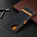 For Samsung Galaxy A12 Lite Color Matching Denim Texture Horizontal Flip Leather Case with Holder & Card Slots & Wallet & Lanyard(Black)