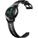 GT2 1.3 inch Full-fit Round Screen Smart Watch, Support Bluetooth Call / Heart Rate Monitor / Blood Pressure Monitoring, Style: Silicone Strap(Black)